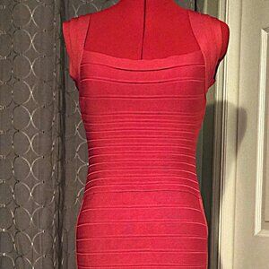 Herve Leger Lulu bodycon medium midi dress.
